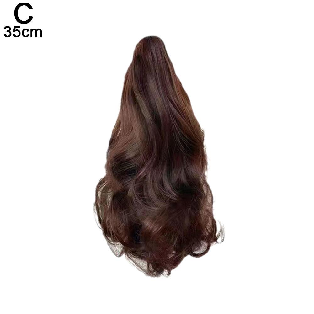 Syntetyczna Peruka z Dużymi Falami Krótki Kucyk Kręcony Dla Dziewczynki Przedłużenia Kucyk Doczepiany Klips Przedłużanie Włosów Faliste Kręcone Kucyk 35-50cm