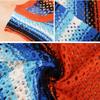 New Vintage Colorful Knit Bikini Cover Up Sexy Knit Cutout Side Slit Tank Top Long Dress Women Beach Swimwear Cover Up Q1403