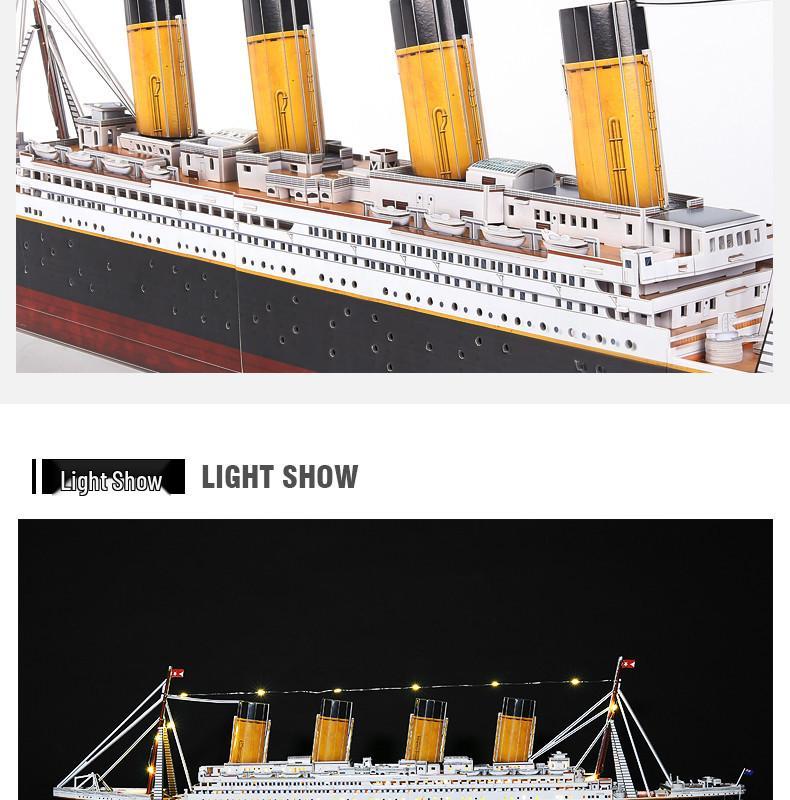Titanic 3D Jigsaw Puzzle Ship Model - Handmade Gift for Girlfriend