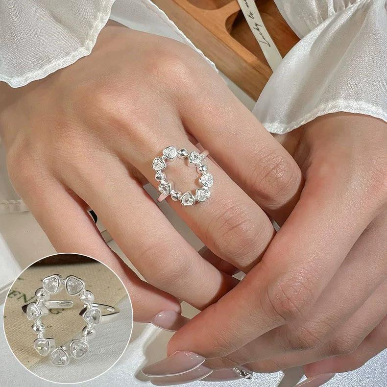 925 Silver Rings for Women Couple Minimalist Handmade Simple Blue Stone Star Ring Party Jewelry Gift Prevent Allergy