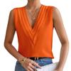 Summer 2025 Multi-layer V-neck Solid Color Women's Vest Top