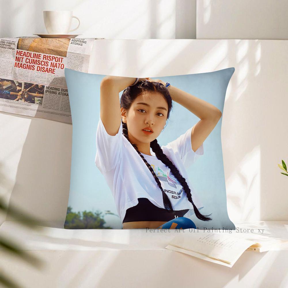 1PC Korean Group Jihyo Pillow Case Square Pillow Cushion Cover Bedroom Sofa Room Decoration Casual Kpop T-TWICE Pillow Cover