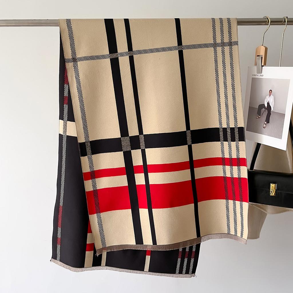 Luxusný zimný kašmírový šál pre ženy Dizajn Teplá pashmínová deka Pončo Šály Dámska šatka Zábaly Hrubý foulard Bufanda