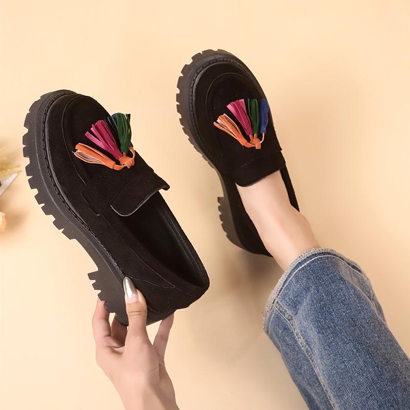 

Fashion Women Sneakers New Plus Size British Style Tassel Sneakers Women Platform Office Light Casual Designer Shoes Zapatos De Mujer 42