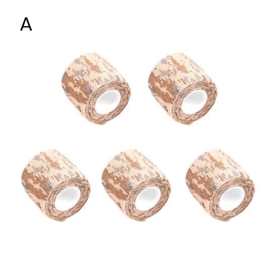 5 stk Kamuflasjebånd Vannbestandig Kompakt størrelse Bærbar Mye brukt Sterke selvklebende bånd Jakt campingutstyr