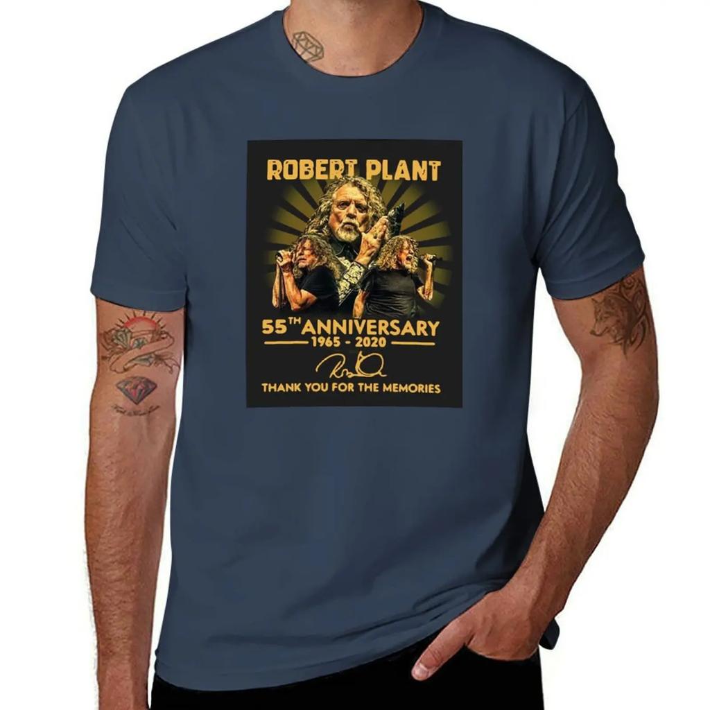 ROBERT PLANT TH ANNIVERSARY TShirt Anime Figures Blacks Unisex Clothes Unisex T Shirts