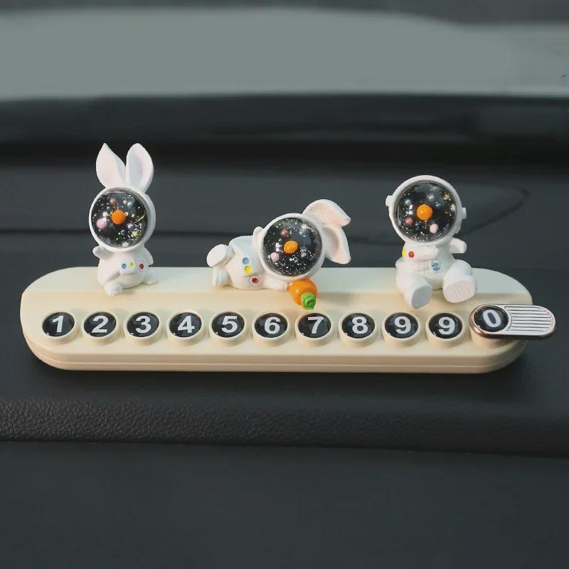 Placa Creativa de Conejo para Teléfono de Coche para Estacionamiento Temporal