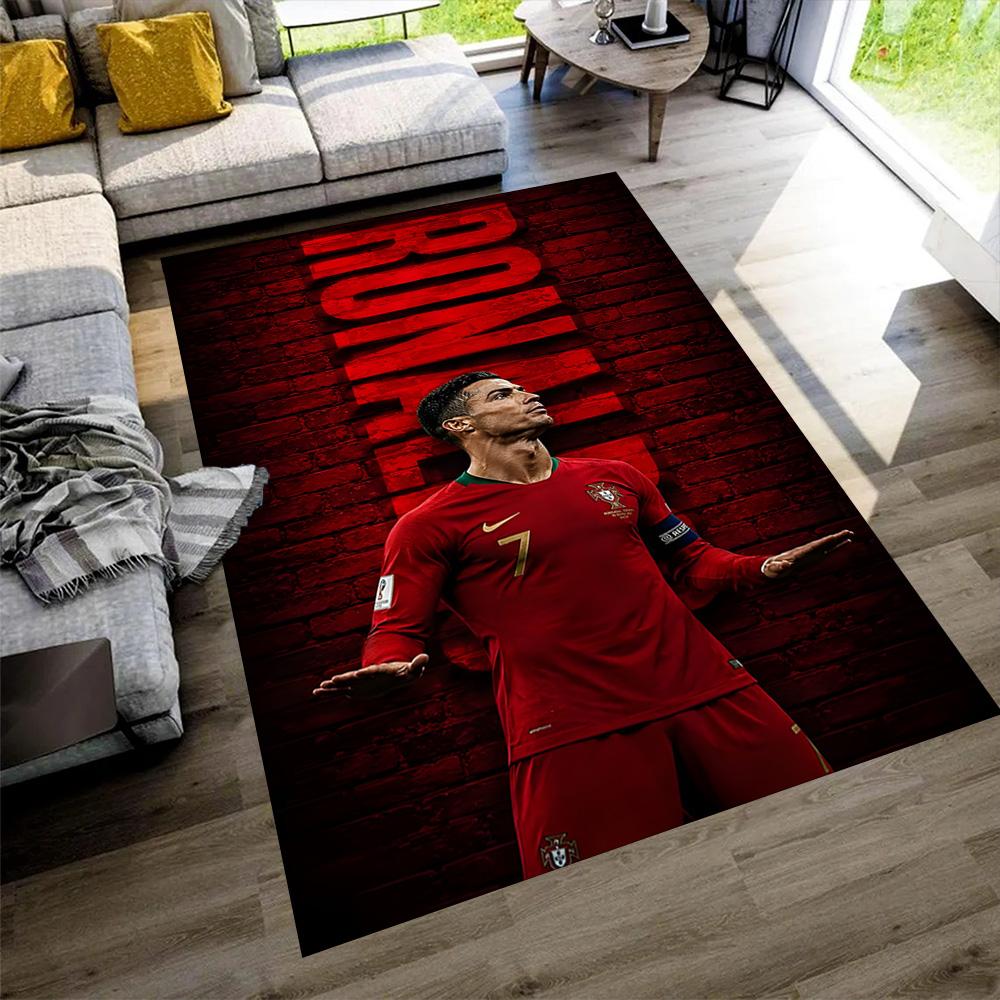 Cristiano Ronaldo Celebration Area Rug Suitable for Entryway Living Rooms Game Room Outdoor Antislip Carpet Anime Office Decor