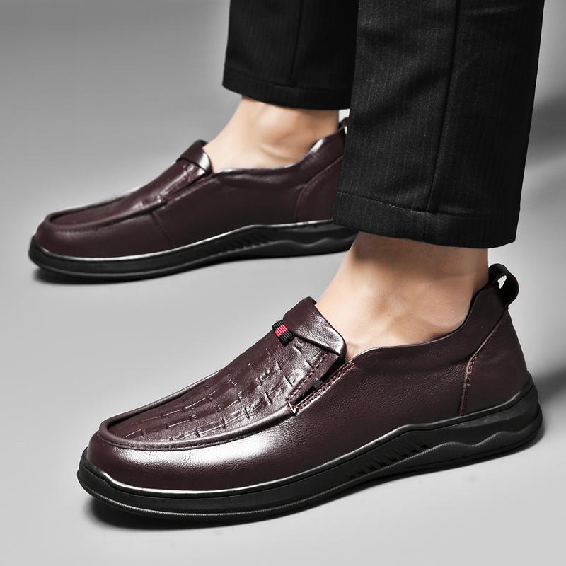 Весенние мужские лоферы из натуральной кожи — фото 5