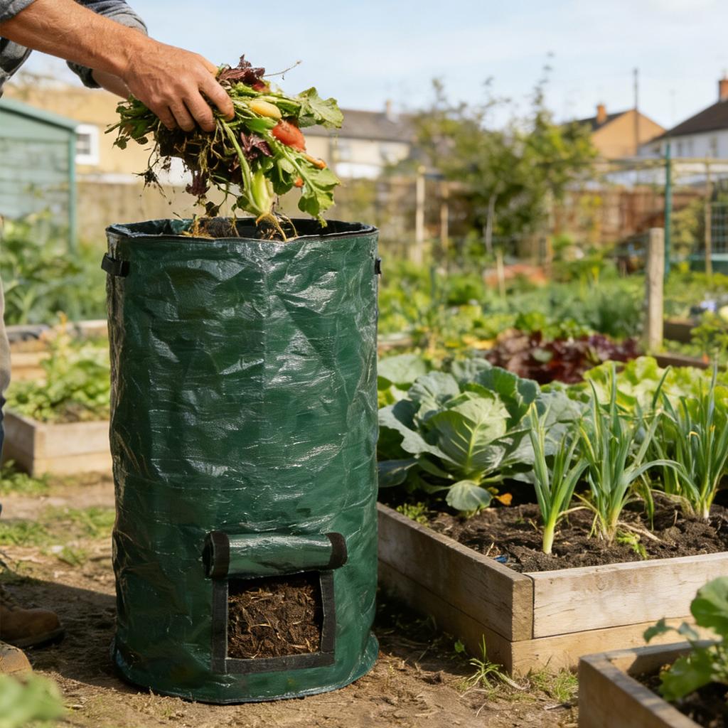 Sacos Orgânicos para Compostagem, Resíduos de Cozinha, Coletores de Resíduos de Fermentação, Armazenamento e Descarte, Máquinas de Compostagem, Lixeiras de Jardim