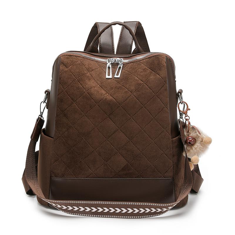 Backpack Women's Rhombic Nylon Shoulder Bag