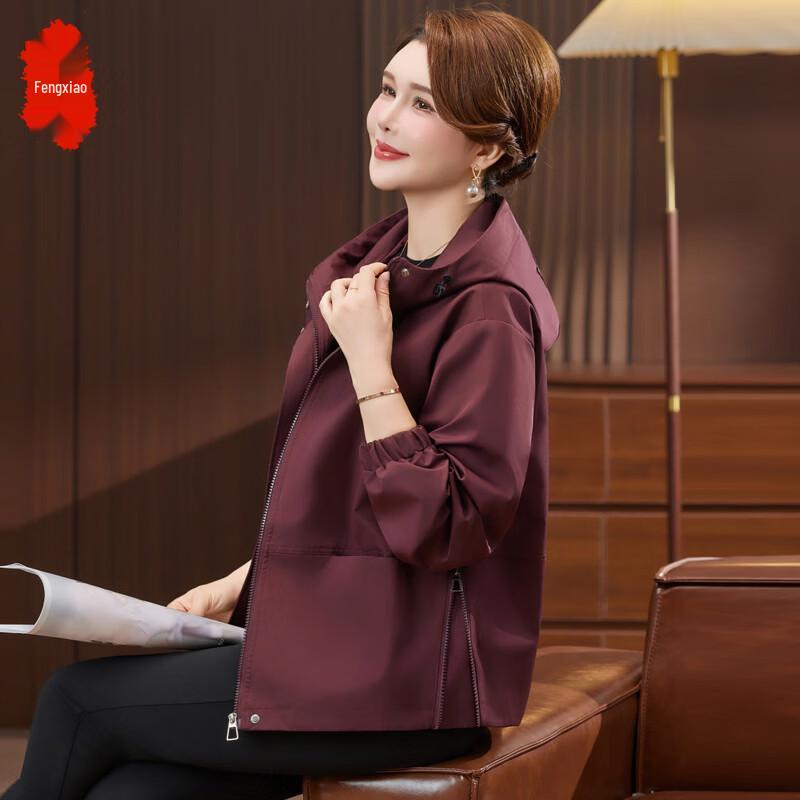 Women s Spring Autumn Hooded Zipper Jacket 3XL