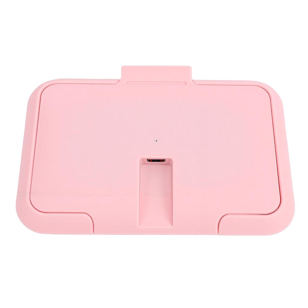 Baby Wet Wipes Warmer Dispenser Large Capacity Top Heating Wipe Warmer Holder USB Powered for 10 Hour Warmth Pink
