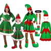 Family Matching Cosplay Clothing Green Elf Dress Xmas Suit New Christmas Elf Costume  New Year