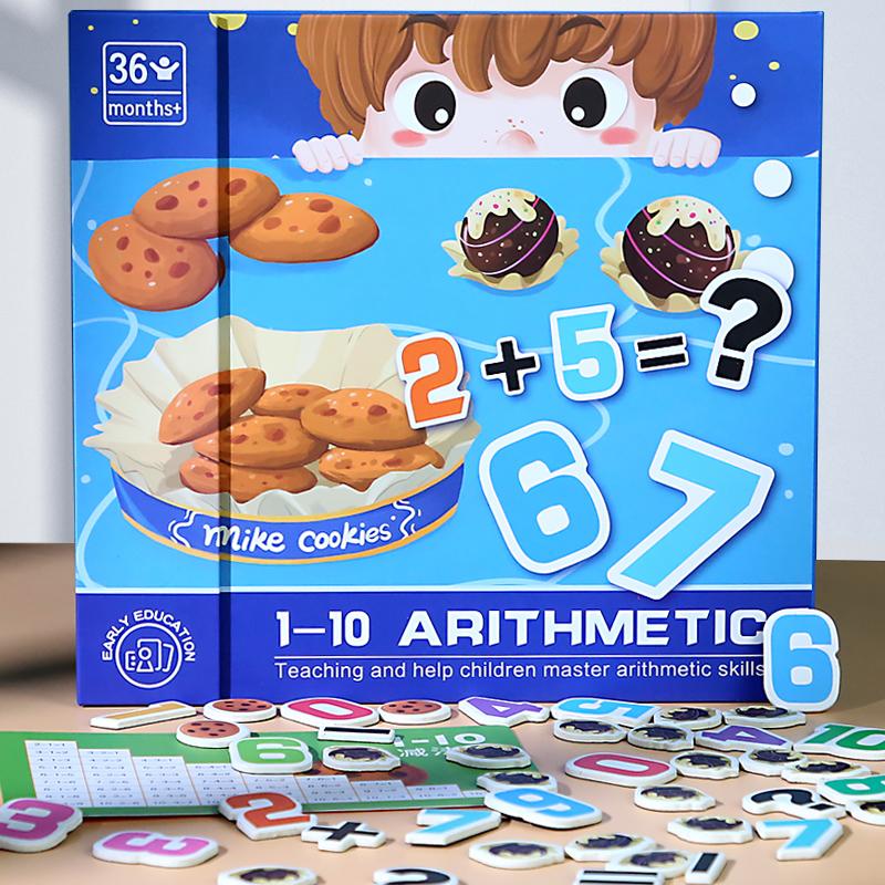 Детская математика Арифметика Магнитная цифровая декомпозиция Арифметика Игры Монтессори для малышей Раннее обучение Образование Детская игрушка