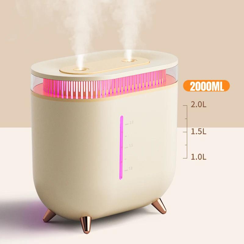 Cute 2025 2025 For Dual Nozzle Room Desktop Fragrance Air Humidifier USB Charging 3600mAh Battery Operated Wireless Diffuser