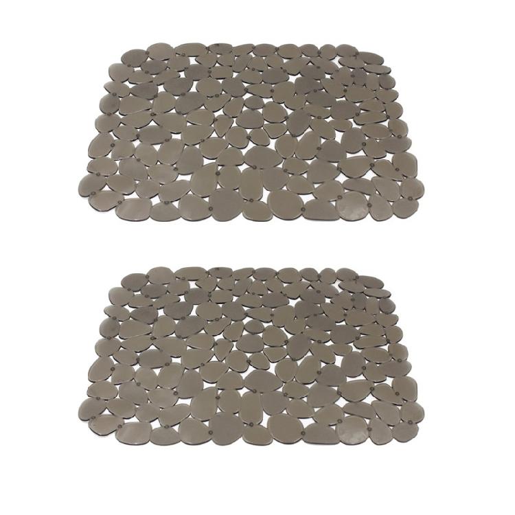 Set of 2 Home Soft Cover PVC Sink Mats Sink Net Dish Drying Mat Sink Accessories
