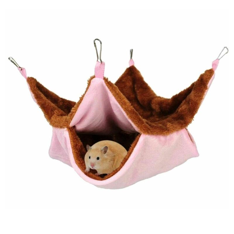 Weiche Plüschhängematte für Kleintiere Doppellagiges Design für ultimativen Komfort