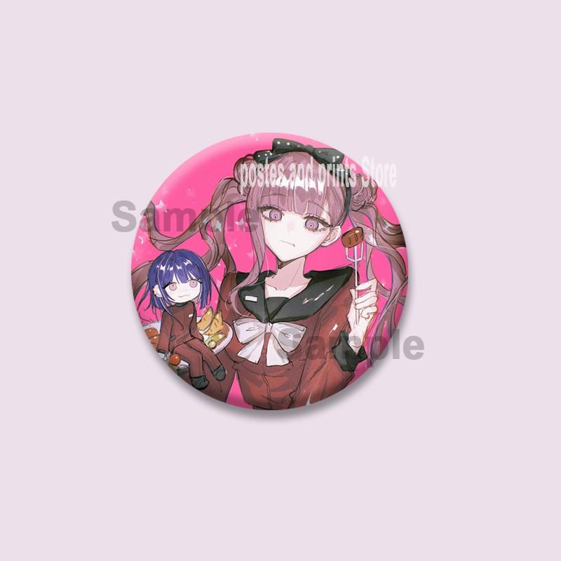 Anime Game Series The Hundred Line Last Defense Academy Badge Cartoon Round Brooch Pins on Backpack Hat Accessories Jewelry Gift