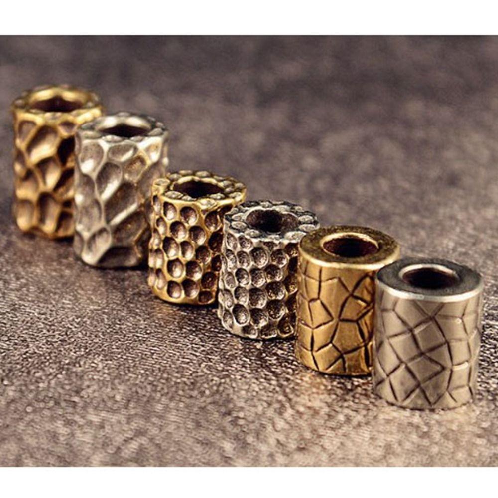 Charms Cylindrical Ring Retro Bead Handmade Paracord Bead  EDC Outdoor Tool