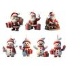 7pcs/set Cartoon Santa Claus Hanging Pendant Snowman Car Haning Pendants  Christmas Day