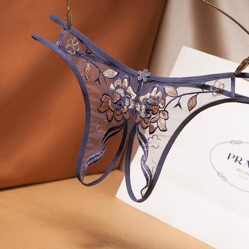 Women Thongs G Strings Crotchless Bandage Underwear Panties Sexy Calcinha Tanga Briefs Embroidered Panties