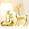 1 Pair of Deer Figurines Home Decor Desk Standing Kneeling   Statue Europn   Resin Craft