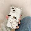 Süße Cartoon Glitzer Plattierung Bär Ohr Hülle für iPhone 13 12 11 14 Pro Max Xs X 7 8 14 Plus Transparente Handyhülle