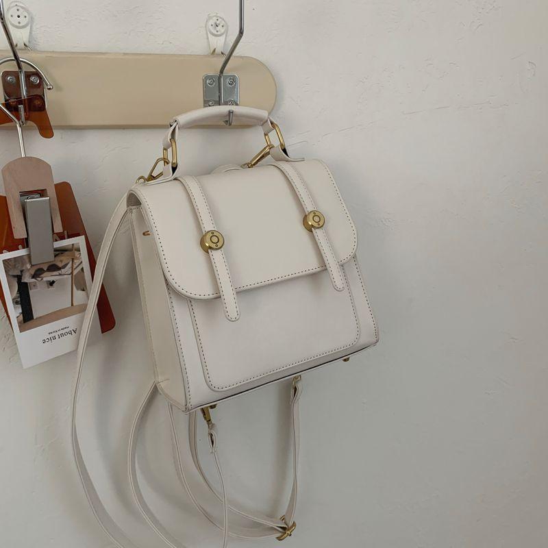 

Silver Women s Spring South Korea Satchel Backpack Bags White(No pendant)