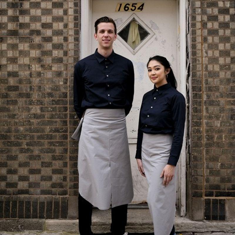 a.mont Dangled Back Pocket Waist Apron #AA1956 Gray