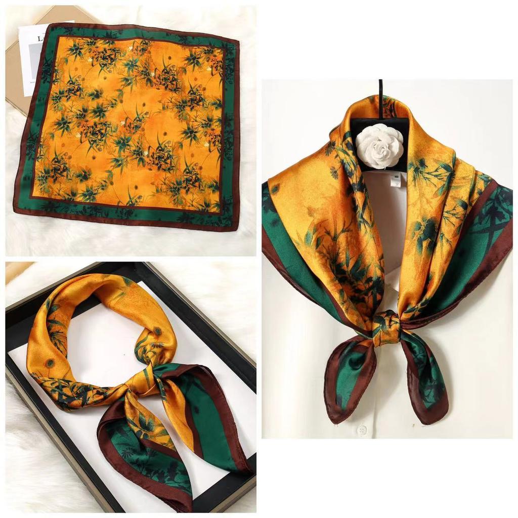Eleganti Foulard di Seta da Donna Con Centinaia di Camicie, Assistenti di Volo, Decorazione Professionale, Protezione del Collo, Foulard, 70 Foulard Quadrati Piccoli.