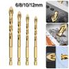 High Hardness Cross Hex Tile Drill Bit Four-Edged Hexagonal Shank Drill Bit Set  Drilling Tool