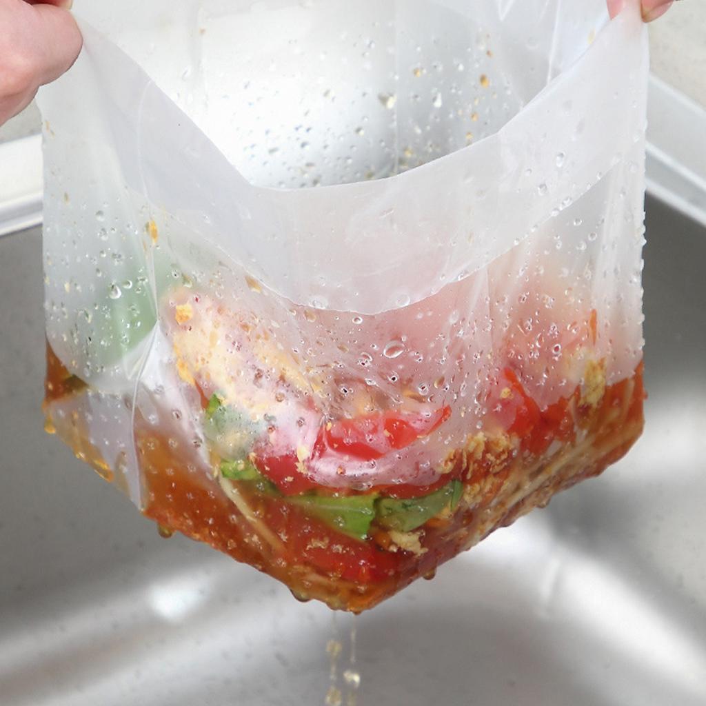 30PCS Sink Garbage Strainer Bag PE Disposable Kitchen Drain Self Standing Trash Bag for Washing Vegetables and Fruits