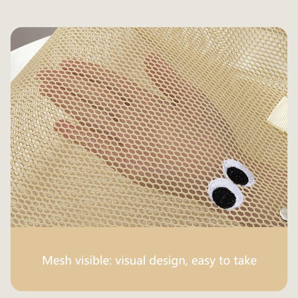 Large Capacity Big Eyes Beach Mesh Bag with Handle Cartoon Shopping Totes  Shower