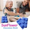 Gör-det-själv Silikon Solros Tårta Choklad Godis Med 6 Hål