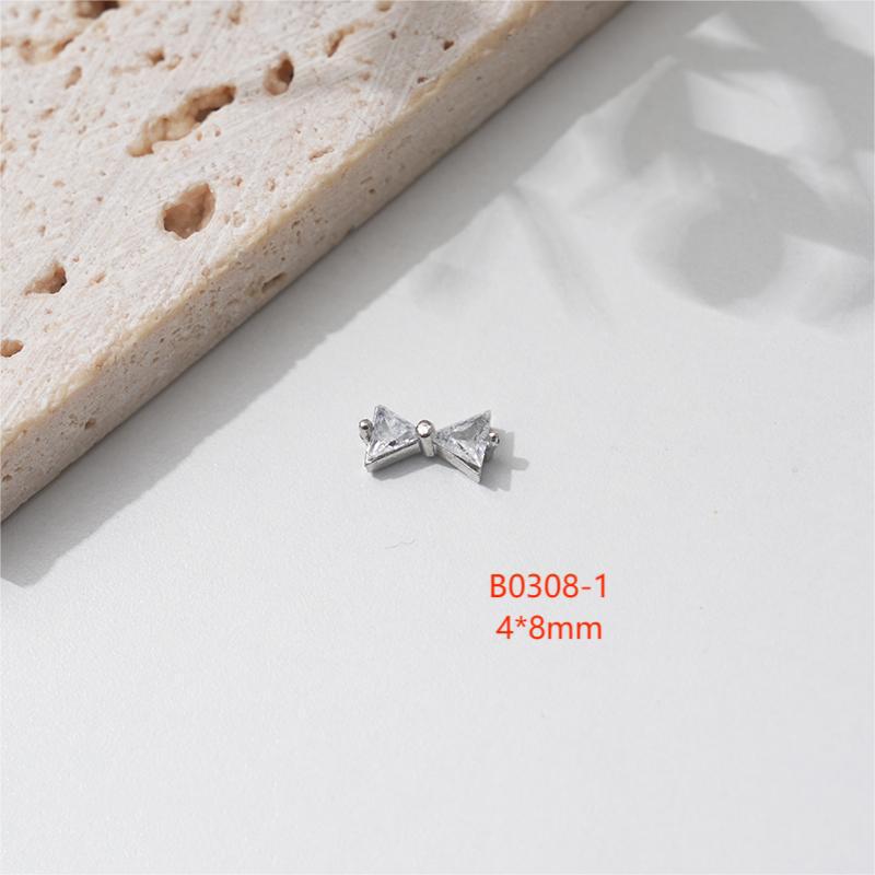 

LZ Luxury Zircon Nail Art: Shiny, Color-Retentive Bow Jewelry (Pack of 20)