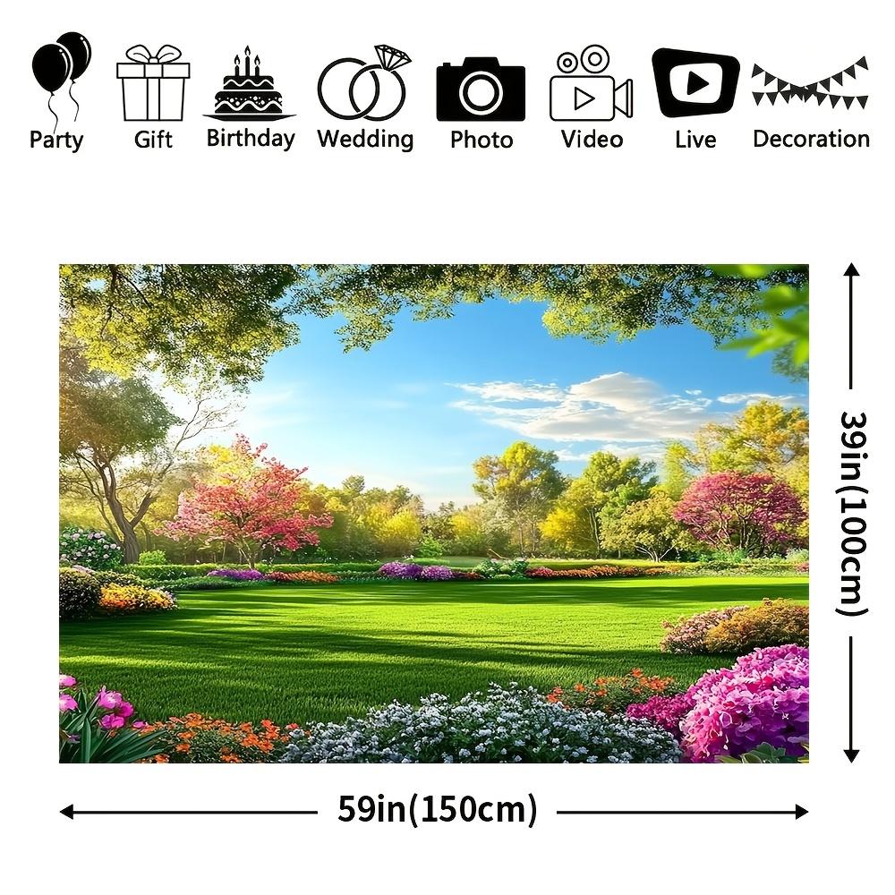 Vibrant Garden Tapestry: Lush Greenery and Blooming Flowers for a Serene Home Decor
