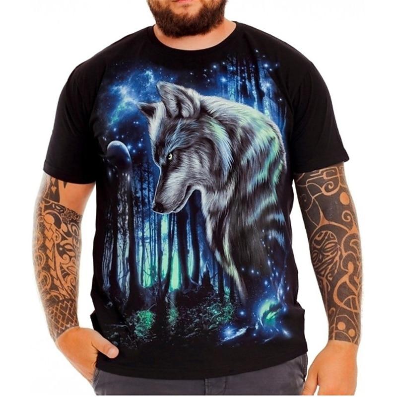 Men's Plus Size T Shirt Tee Big and Tall Graphic Crew Neck Print Short Sleeve Spring & Summer Fashion Streetwear Basic Comfortable Casual Sports Tops