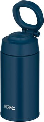 Water Bottle Vacuum Insulated Mobile Mug with Carry Loop 380ml Indigo Blue IBL JOO-380
