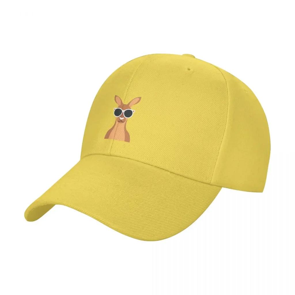 Kangaroo with glasses Baseball Cap Bobble Hat Hood Hat Unisex Luxury Mountaineering Women's Golf Clothing Unisex's