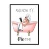 Nordic Wall Art Print Girl Room Decor Canvas Painting Bathroom Wall Decor Prints It's My Time Poster and Picture No Frame