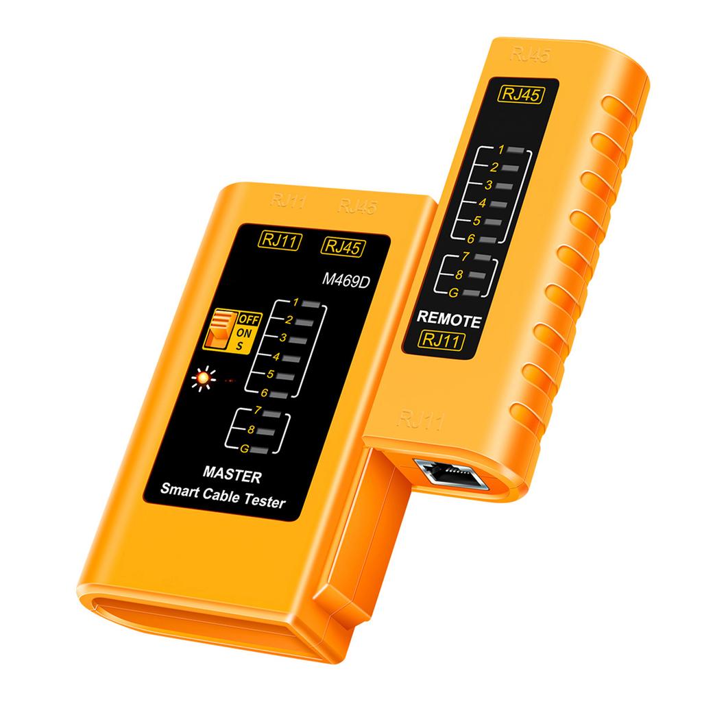 M469D   Cable Tester Pairing Instrument for RJ11 RJ45 Telephone Lines with LED Indicator, On-off CheckingCelsius Shielded   CableCel
