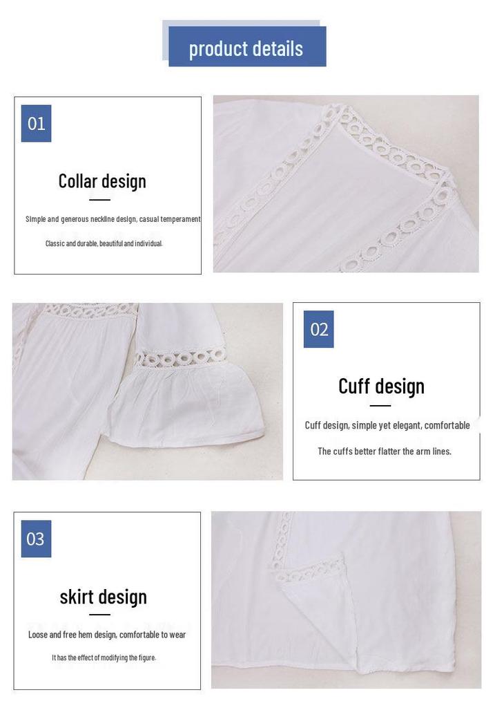 Seaside Cotton Beach Dress: Loose Bikini Cover-up, Sun Protection Shawl, Cardigan for Spring.
