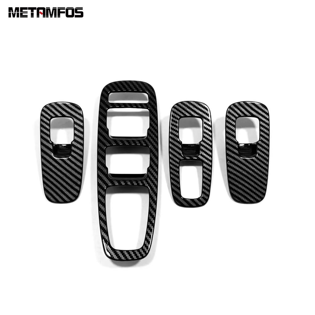 Window Lift Switch Cover Trim For Hyundai Sonata 2024 2025 2026 Carbon Fiber ide Door Armrest Frame Accessories Car Styling