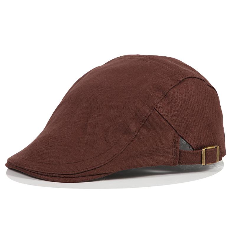 British style men's forward hat spot wholesale autumn and winter casual versatile cotton cloth duck tongue visor hat beret men