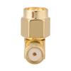 4PCS Gold Plated Contacts SMA Male To Female Adapter 90 Degree Coaxial Connector  Two-Way Radio