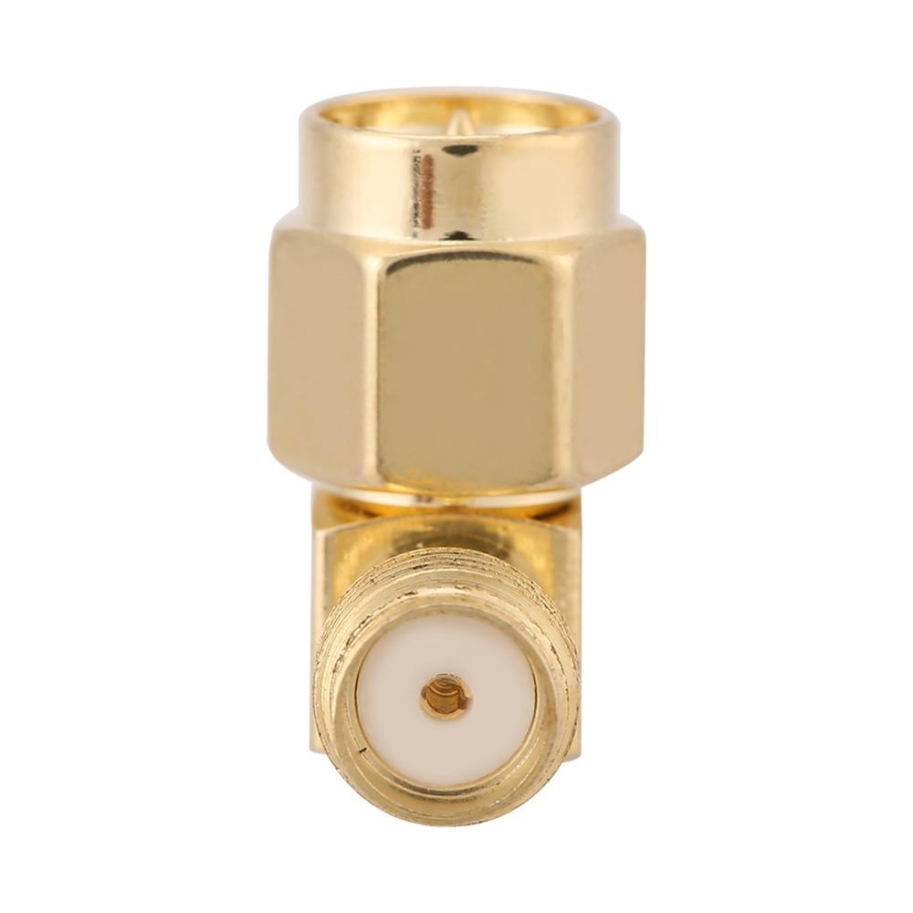 4PCS Gold Plated Contacts SMA Male To Female Adapter 90 Degree Coaxial Connector  Two-Way Radio