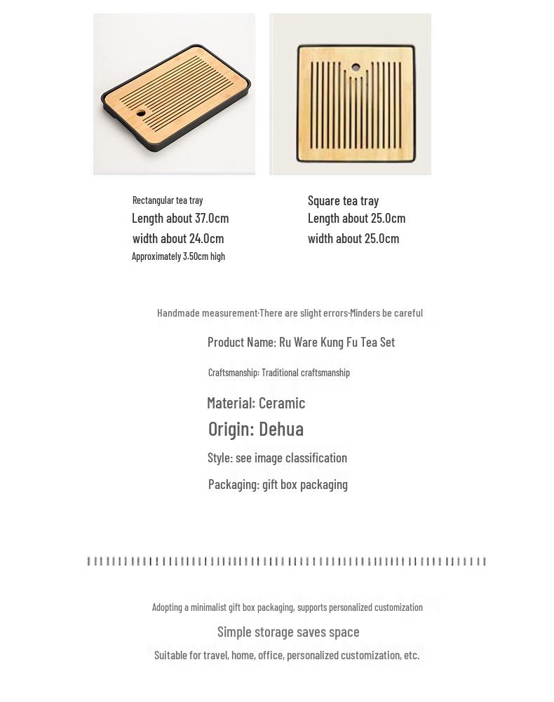 High-End 2025 Automatisches Kung Fu Tee-Set: Ru-Brennofen Teekanne & Teetassen - Luxuriöser Keramik Fauler Teebereiter