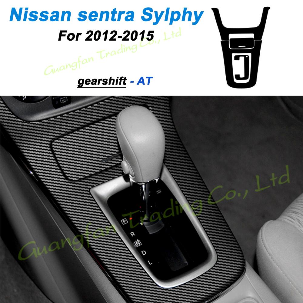 3D/5D Carbon Fiber Car-styling Interior Cover Console Color Stickers Decals Parts Accessories For Nissan Sentra Sylphy 2012-2015