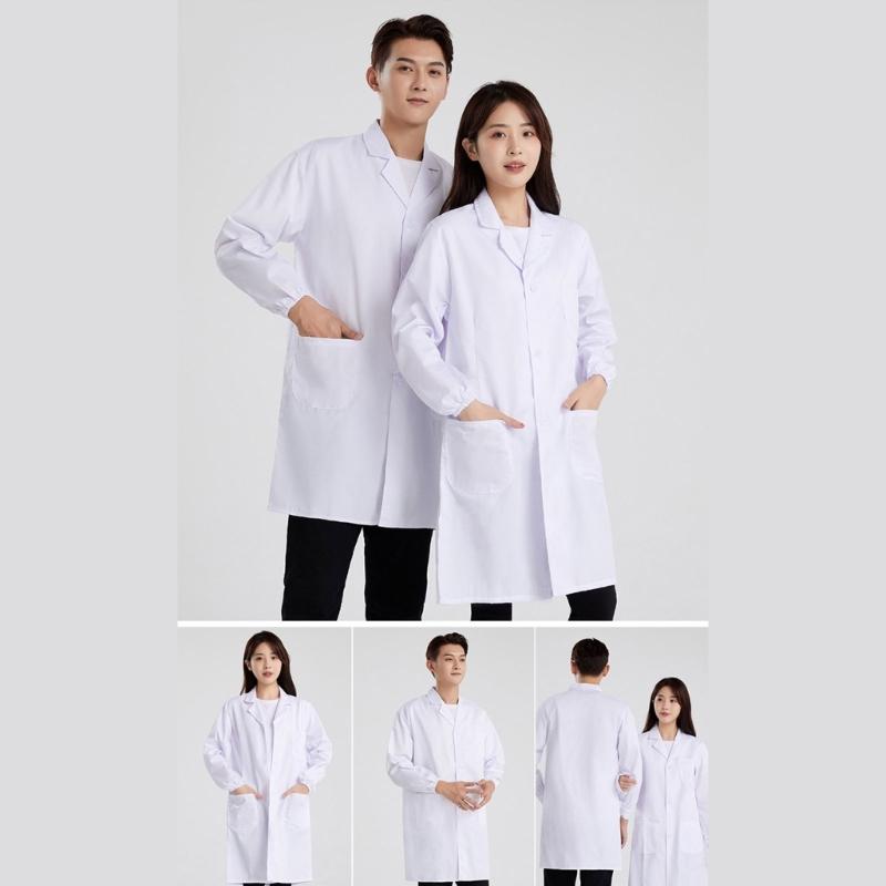 Practical Cotton Healthcare Coat Practical Design Staff Uniform Nurse Clothing Long Sleeve Blouse For Long Shifts